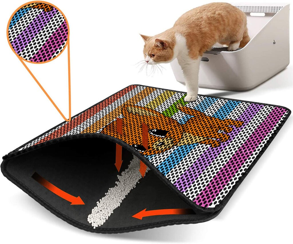 Aberto Design Prostorika za toalet za mačke Nrszn0239, 45 x 60 cm, Šarena