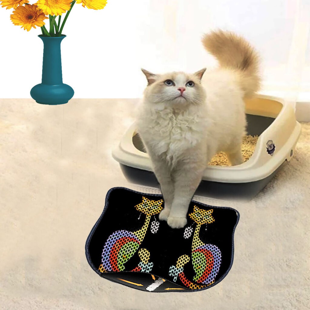 Aberto Design Prostorika za toalet za mačke Kdkafa0128, 40 x 50 cm, Šarena