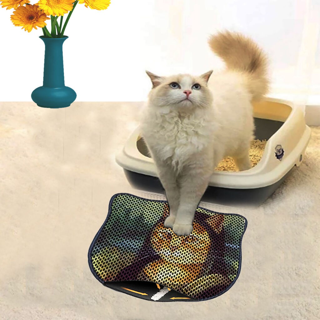 Aberto Design Prostorika za toalet za mačke Kdkafa0133, 40 x 50 cm, Šarena