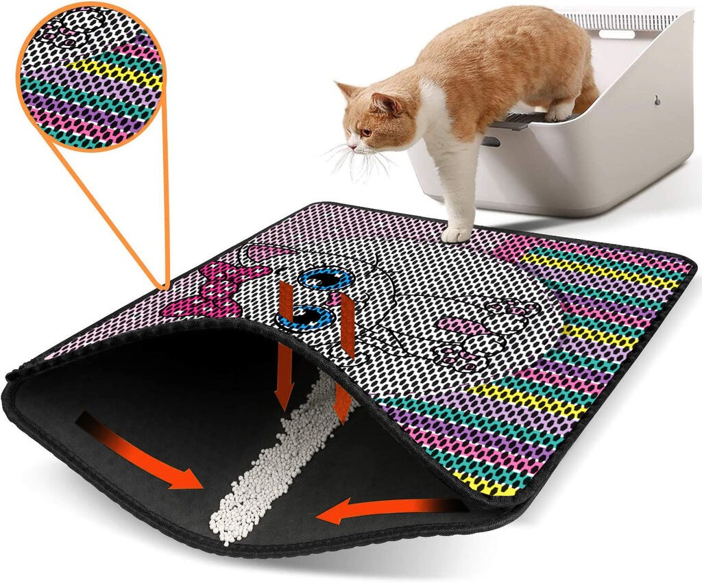 Aberto Design Prostorika za toalet za mačke Nrszn0068, 45 x 60 cm, Šarena