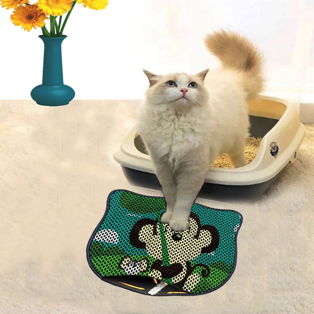 Aberto Design Prostorika za toalet za mačke Kdkafa0090, 40 x 50 cm, Zelena