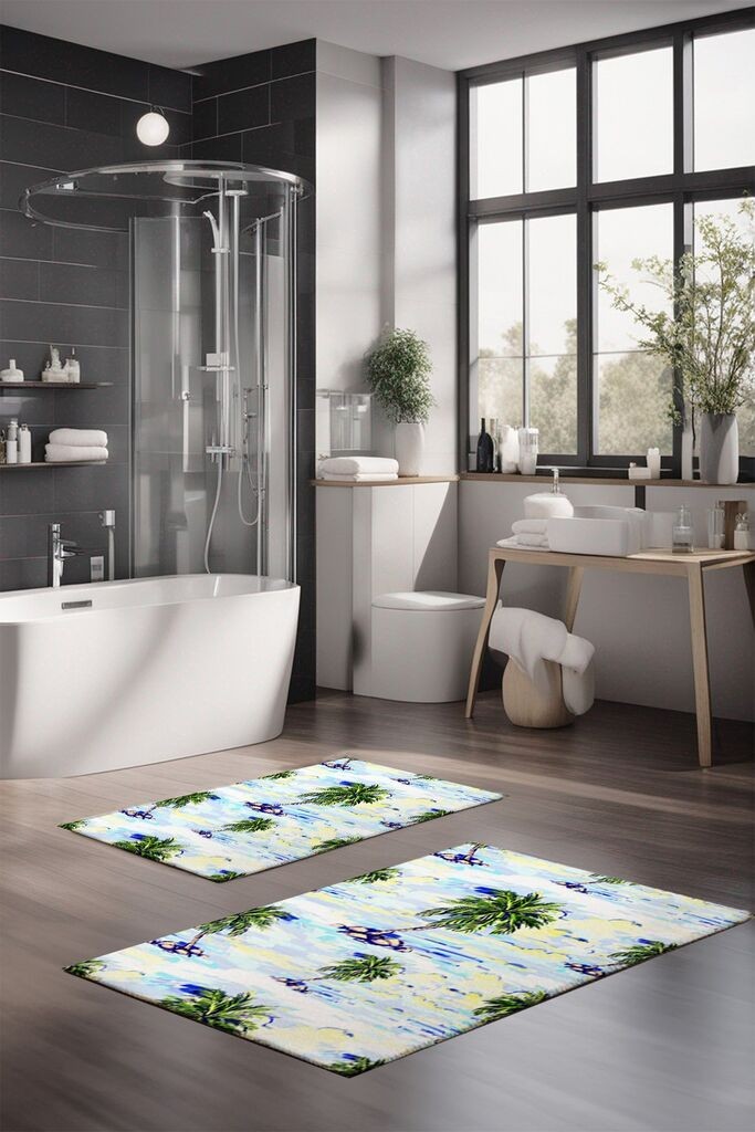 L'essentiel Maison Set prostirki za kupatilo CT-5238, 2 Komada, Šarena