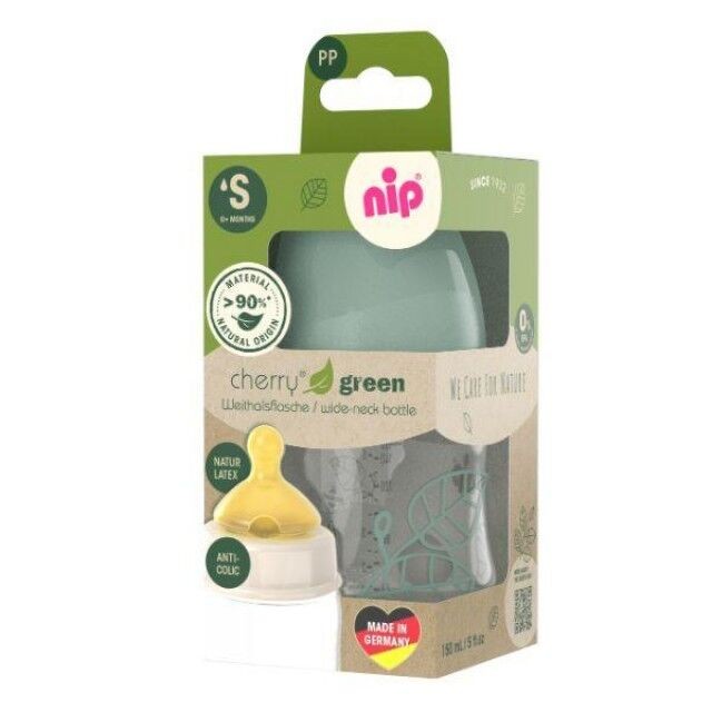 Nip Flašica Green, 120ml, 0m+, PP, S protok, Zelena