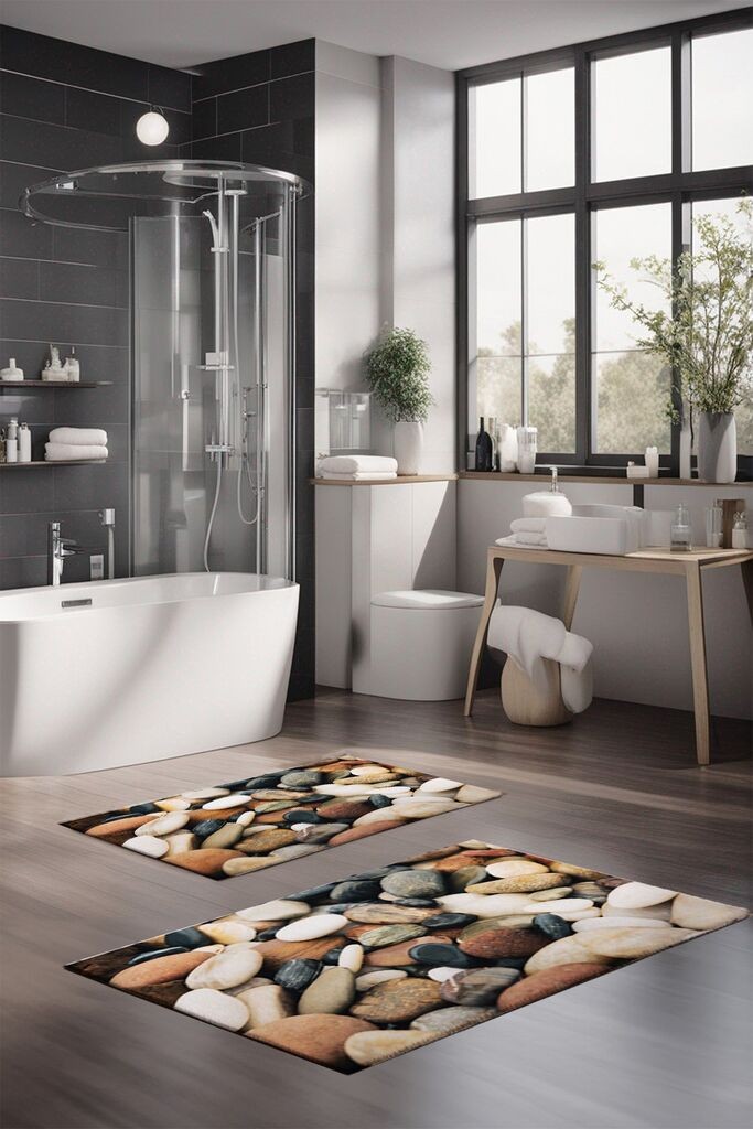 L'essentiel Maison Set prostirki za kupatilo CT-5183, 2 Komada, Šarena