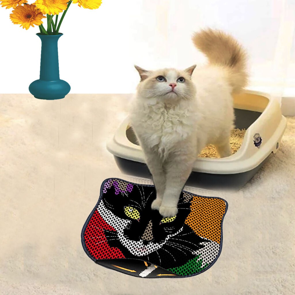 Aberto Design Prostorika za toalet za mačke Kdkafa0247, 40 x 50 cm, Šarena