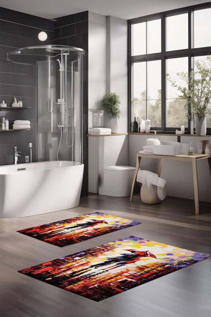 L'essentiel Maison Set prostirki za kupatilo CT-5116, 2 Komada, Šarena