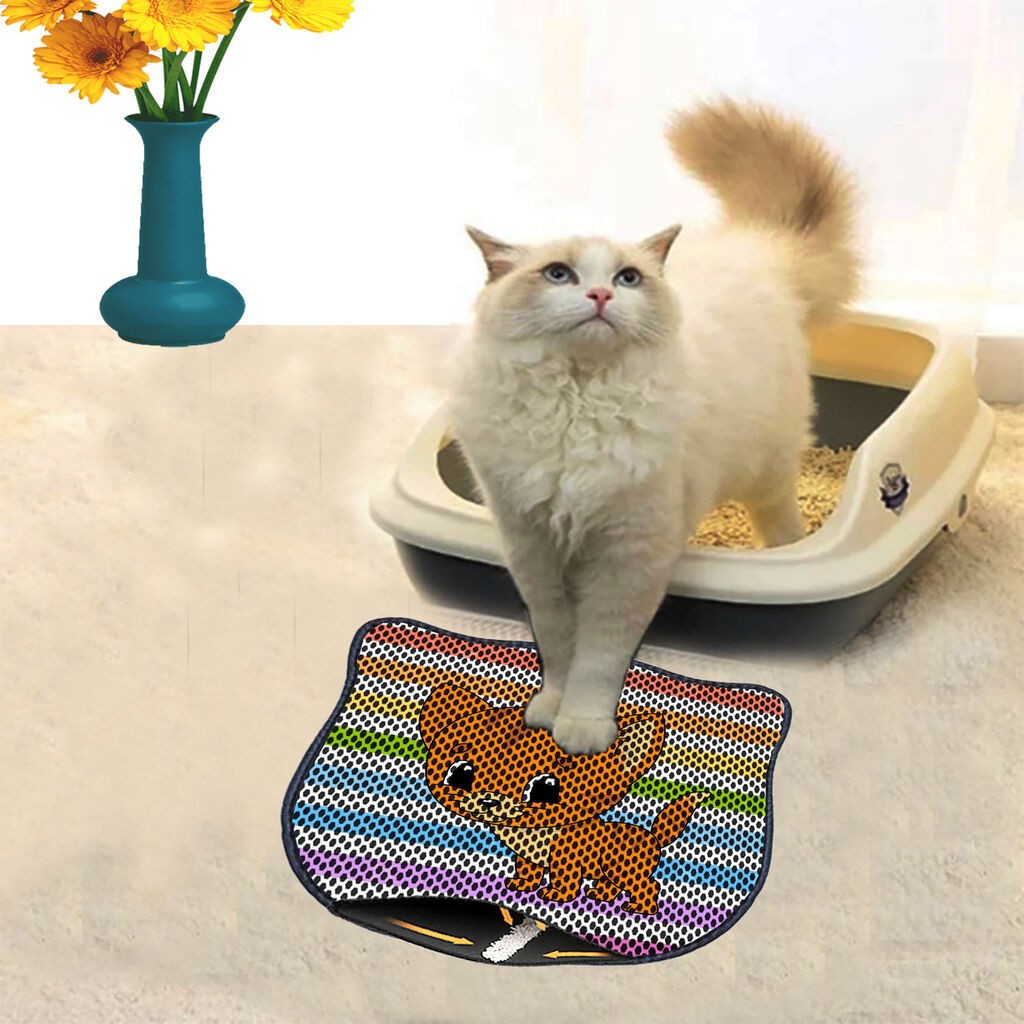 Aberto Design Prostorika za toalet za mačke Kdkafa0239, 40 x 50 cm, Šarena