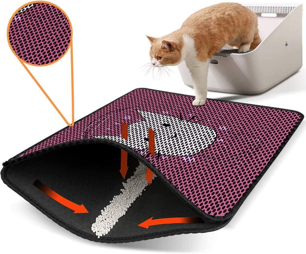 Aberto Design Prostorika za toalet za mačke Nrszn0030, 45 x 60 cm, Roze