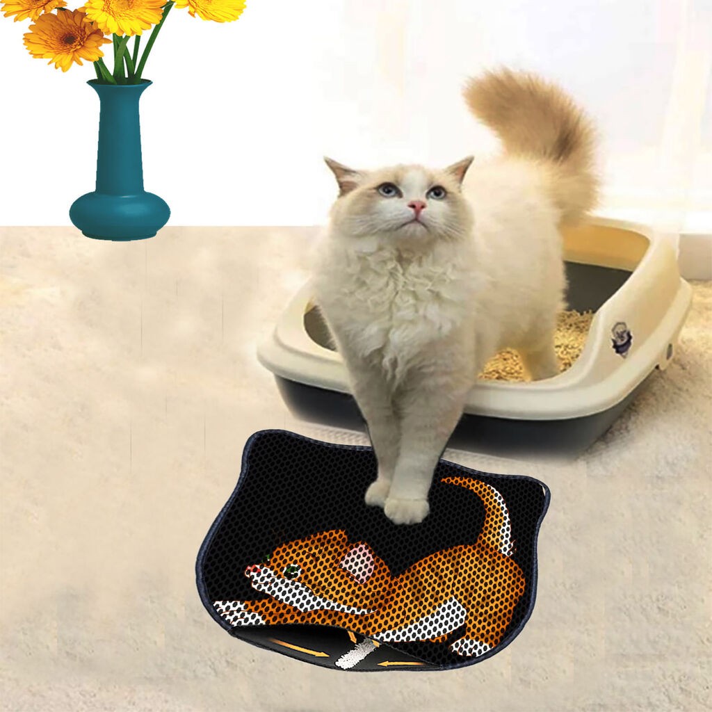 Aberto Design Prostorika za toalet za mačke Kdkafa0118, 40 x 50 cm, Šarena