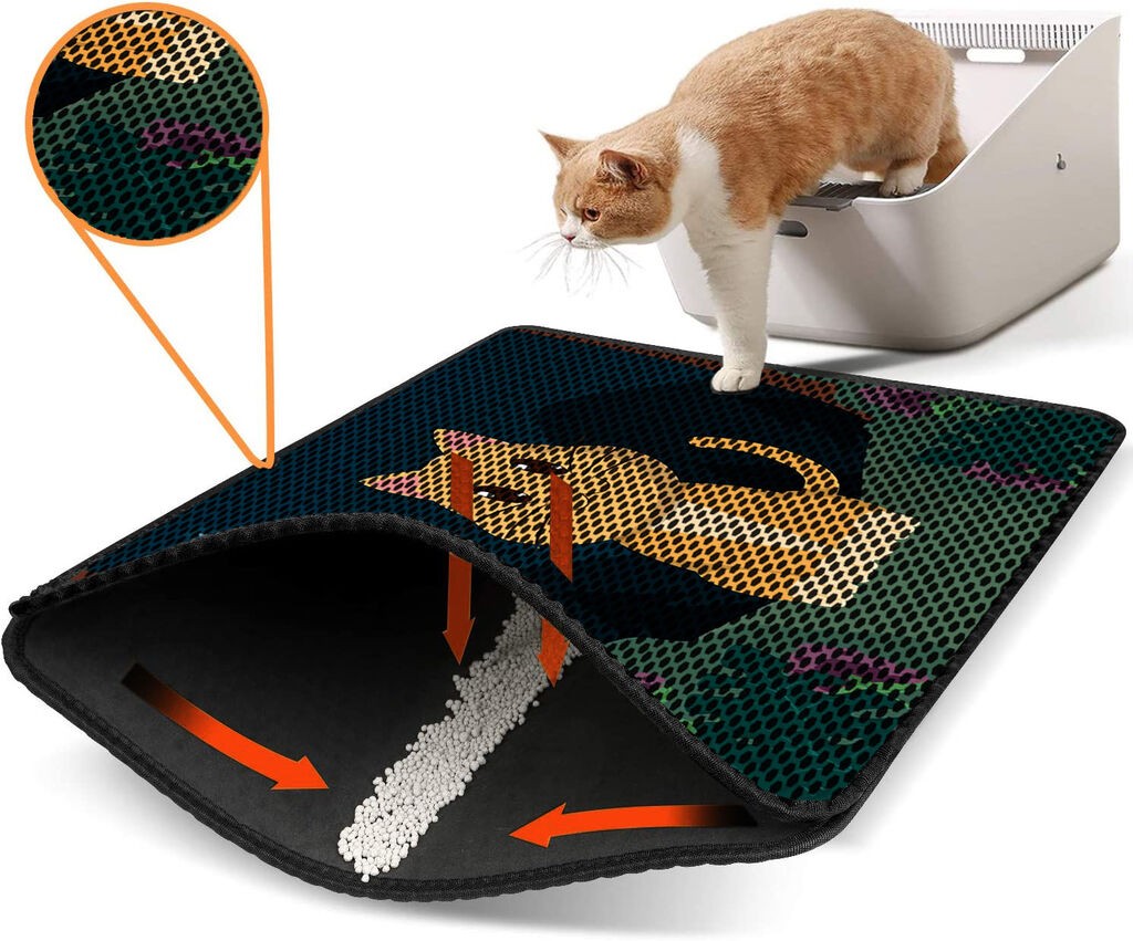 Aberto Design Prostorika za toalet za mačke Nrszn0145, 45 x 60 cm, Šarena