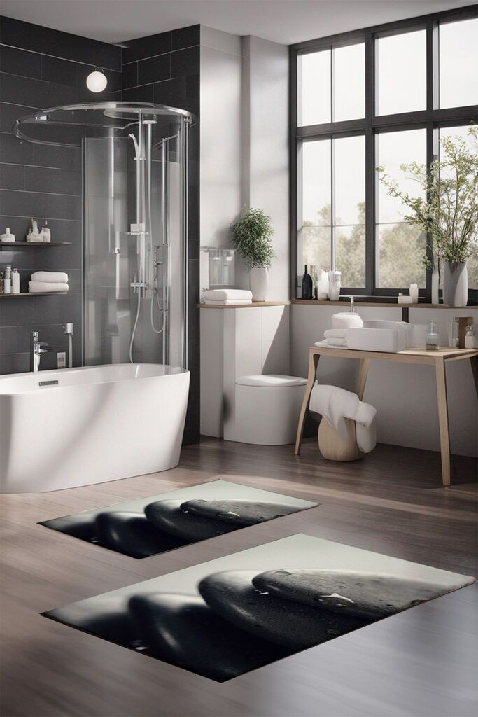 L'essentiel Maison Set prostirki za kupatilo CT-5341, 2 Komada, Siva