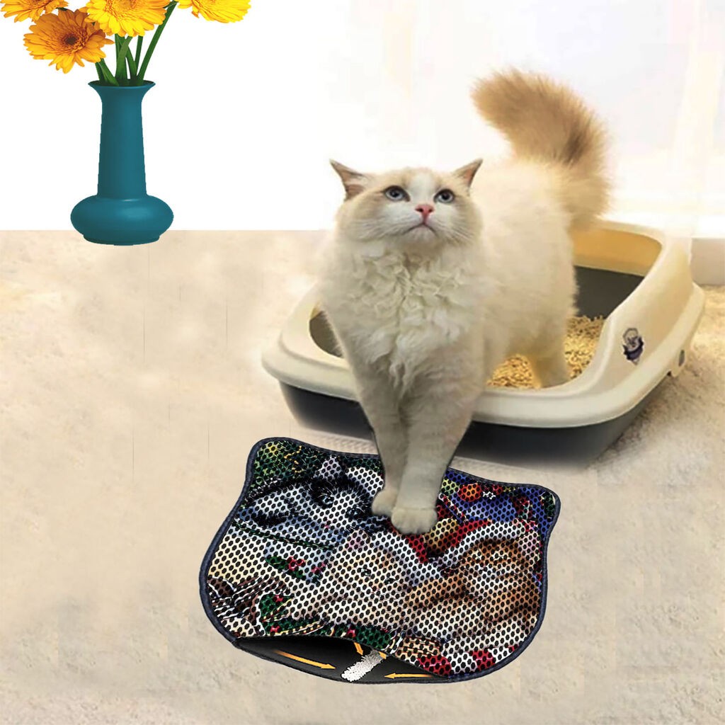 Aberto Design Prostorika za toalet za mačke Kdkafa0177, 40 x 50 cm, Šarena