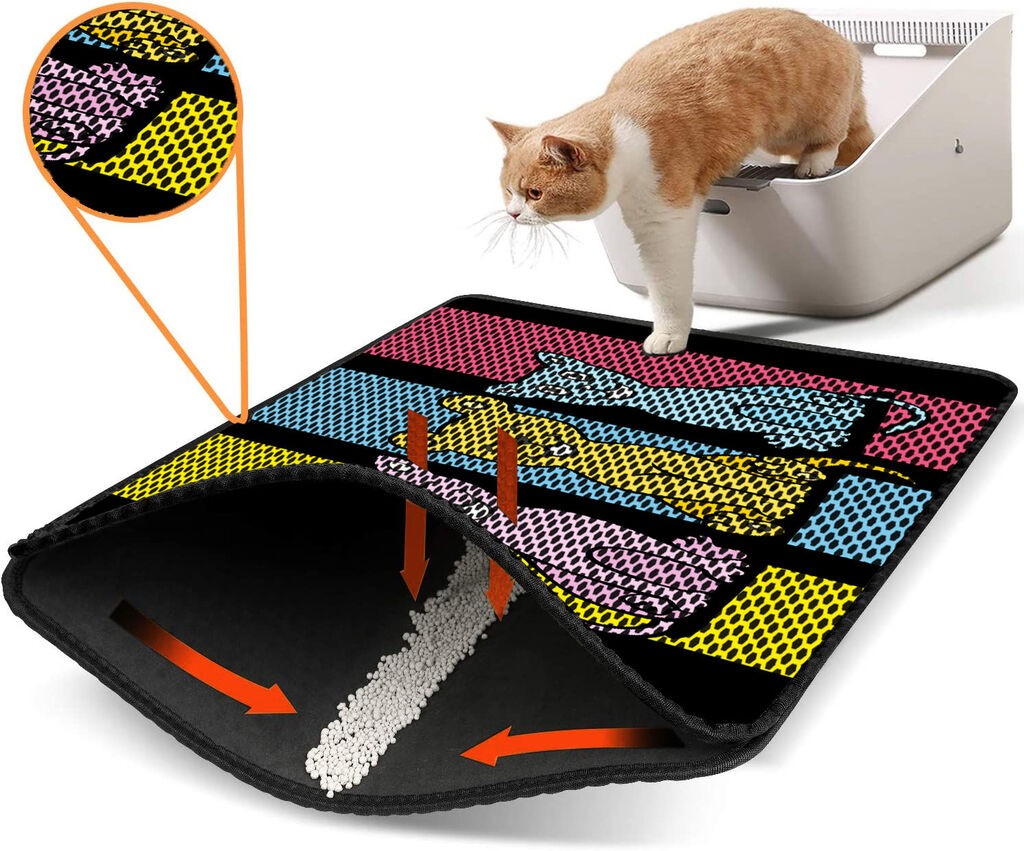 Aberto Design Prostorika za toalet za mačke Nrszn0040, 45 x 60 cm, Šarena