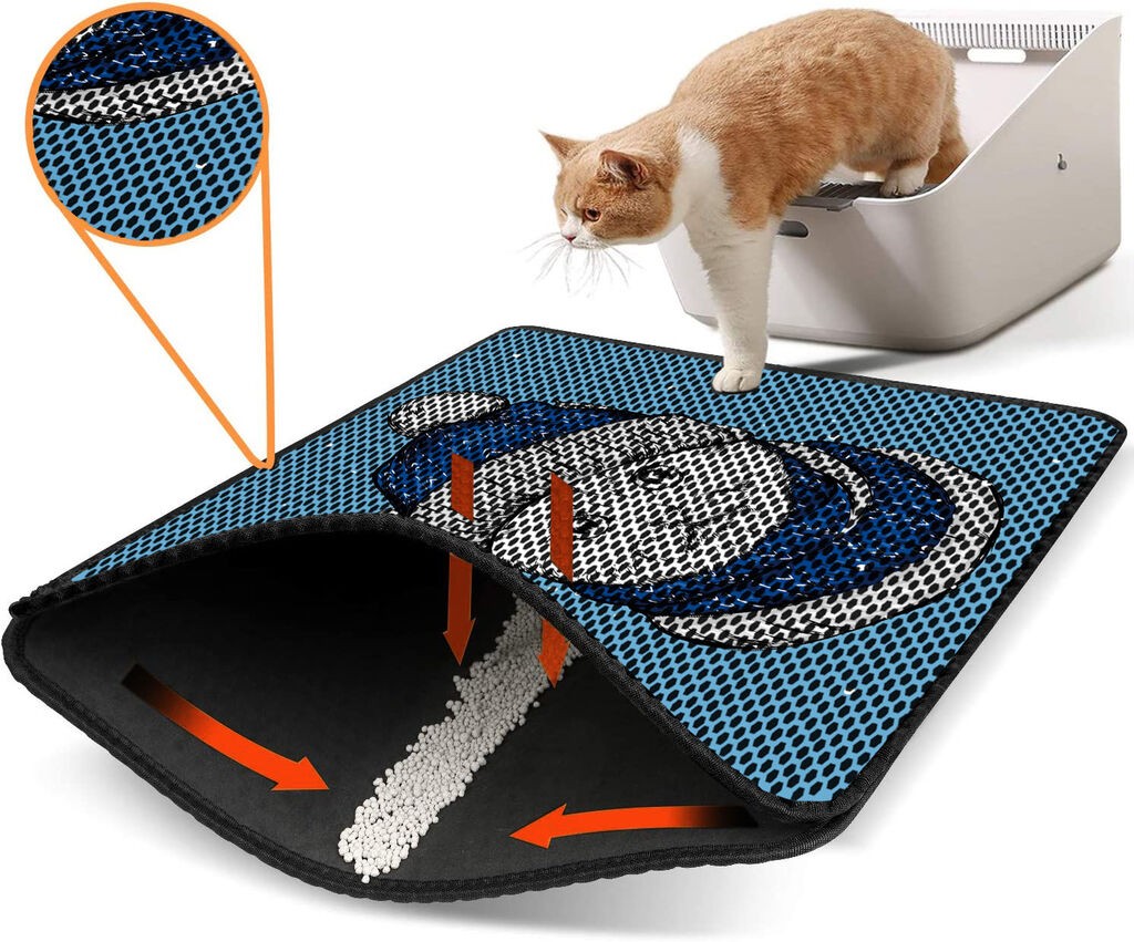 Aberto Design Prostorika za toalet za mačke Nrszn0255, 45 x 60 cm, Plava