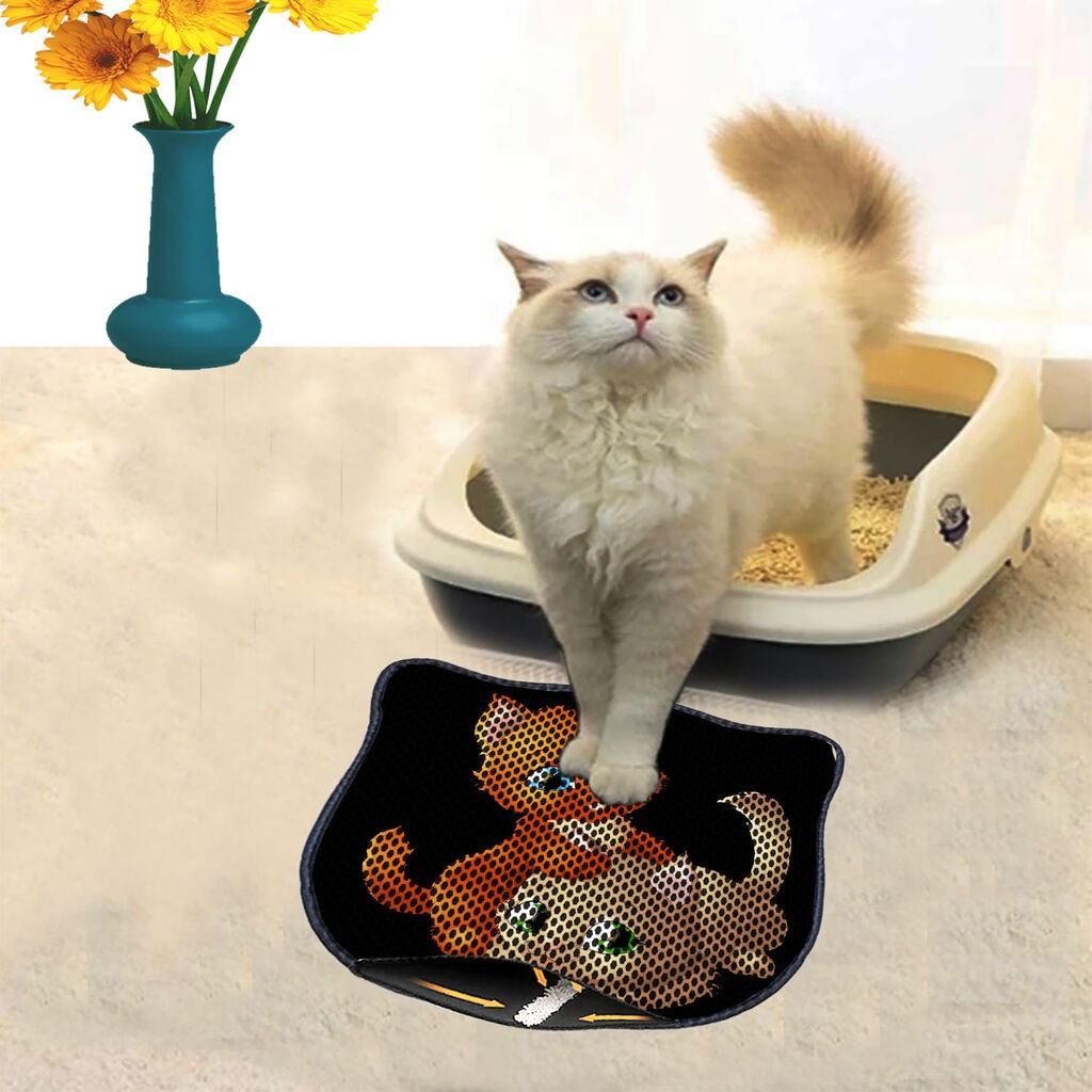 Aberto Design Prostorika za toalet za mačke Kdkafa0100, 40 x 50 cm, Šarena