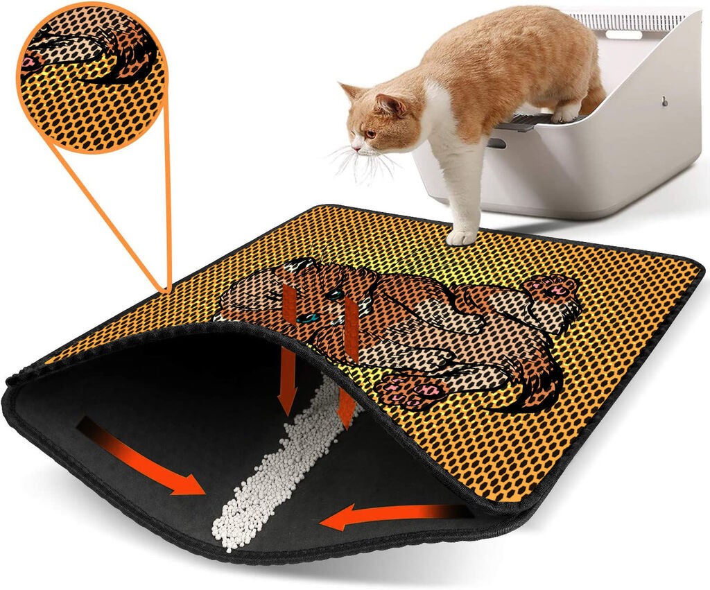 Aberto Design Prostorika za toalet za mačke Nrszn0194, 45 x 60 cm, Žuta