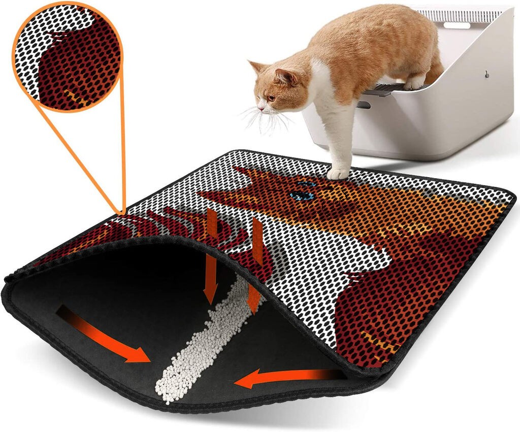 Aberto Design Prostorika za toalet za mačke Nrszn0093, 45 x 60 cm, Smeđa (braon)