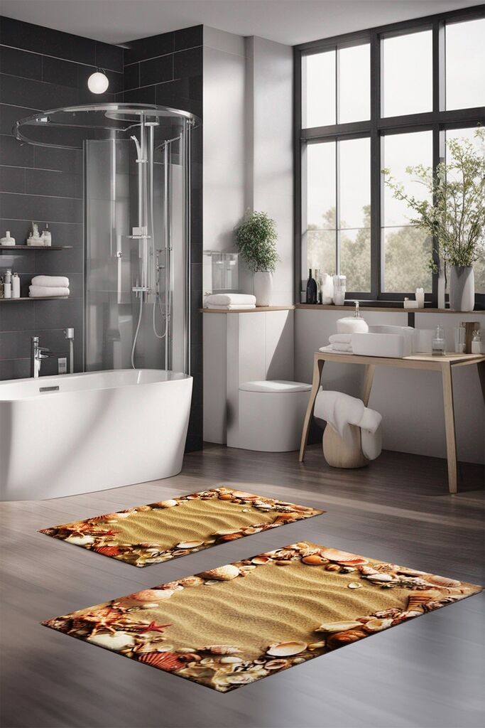 L'essentiel Maison Set prostirki za kupatilo CT-5241, 2 Komada, Bež