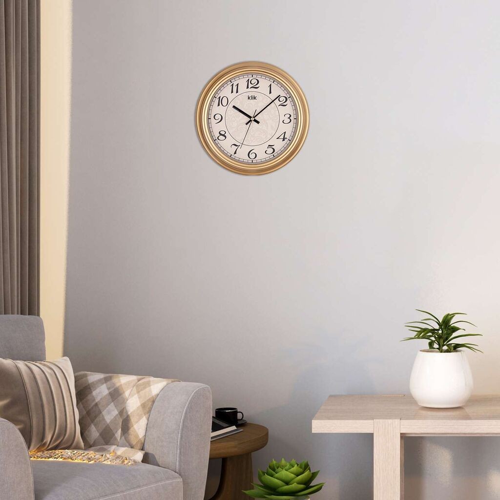 Wallity Zidni sat Alfa, 31x31 cm, Zlatne boje