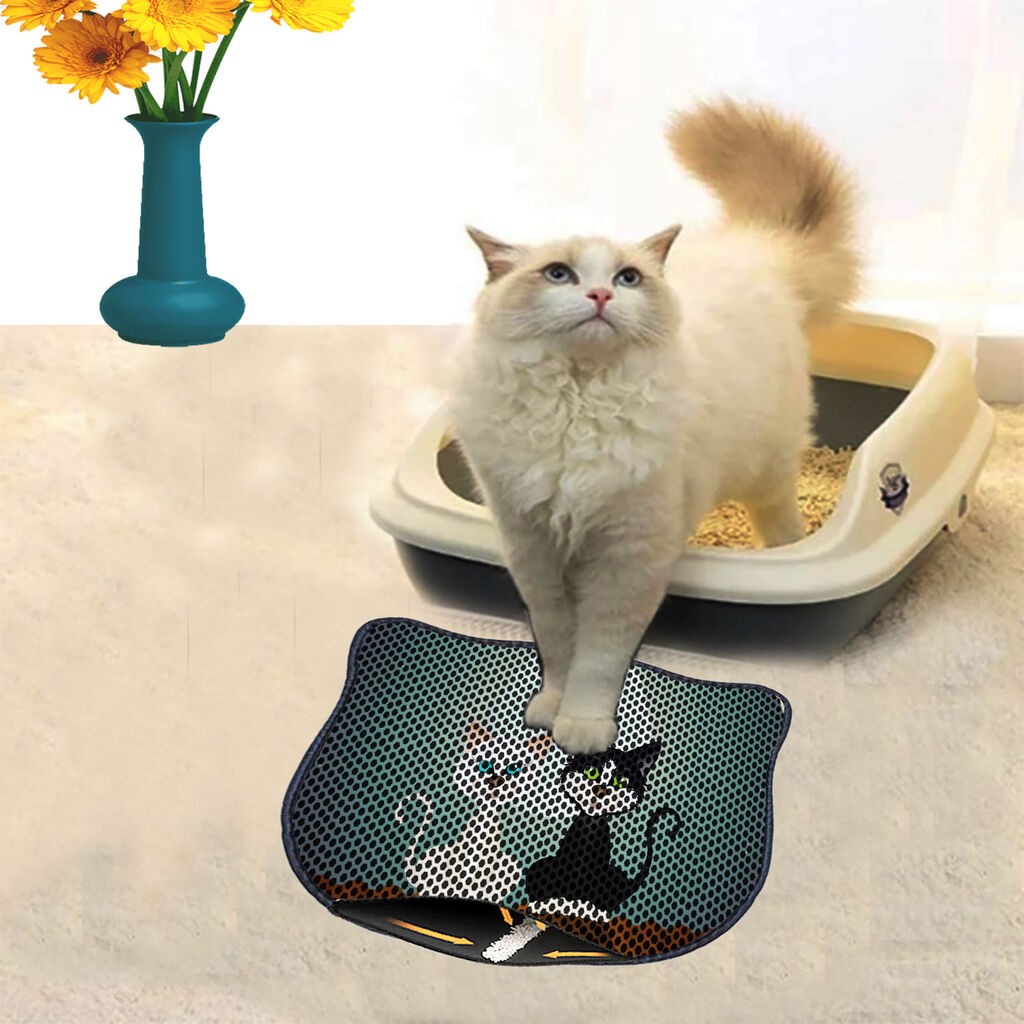 Aberto Design Prostorika za toalet za mačke Kdkafa0026, 40 x 50 cm, Šarena