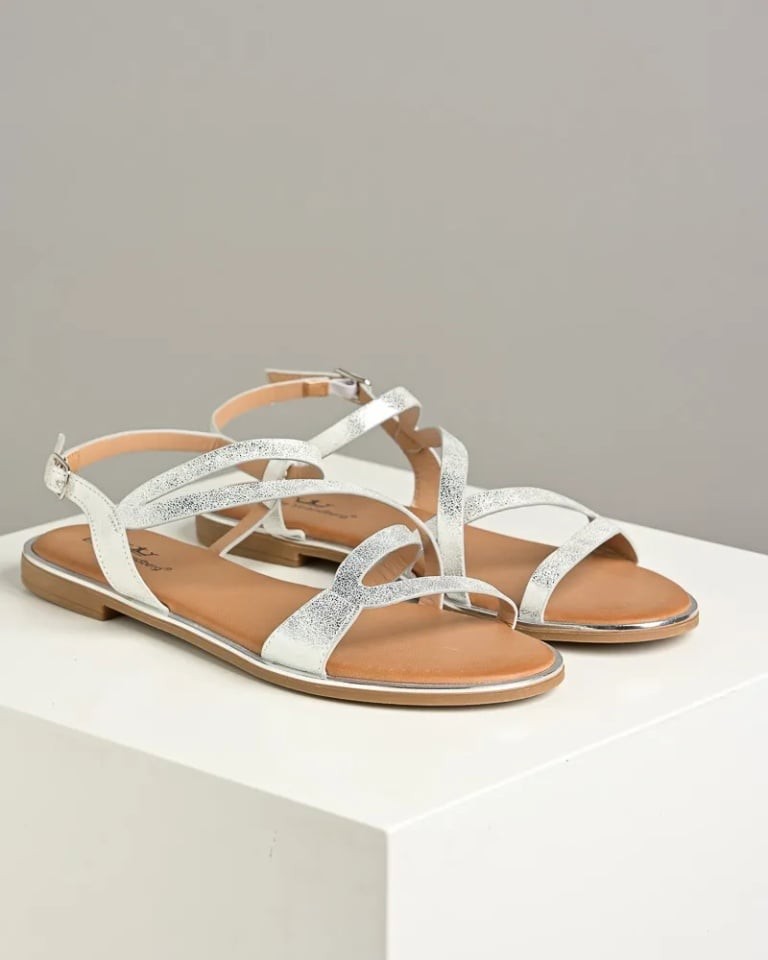 Emelie Strandberg Ženske sandale S119, Srebrne boje