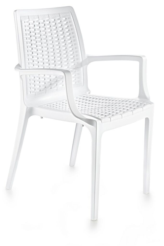 Hanah Home Baštenska stolica Rattan, 57x85x53 cm, Bela