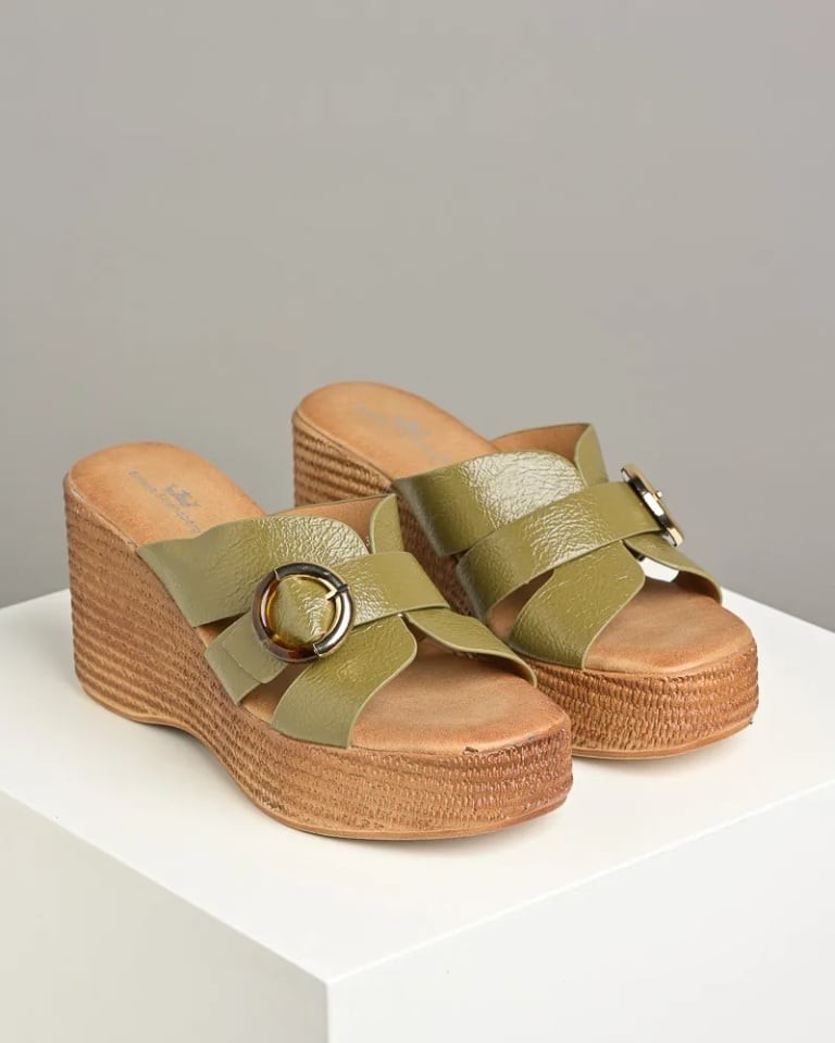 Emelie Strandberg Ženske papuče PA1239, Maslinaste