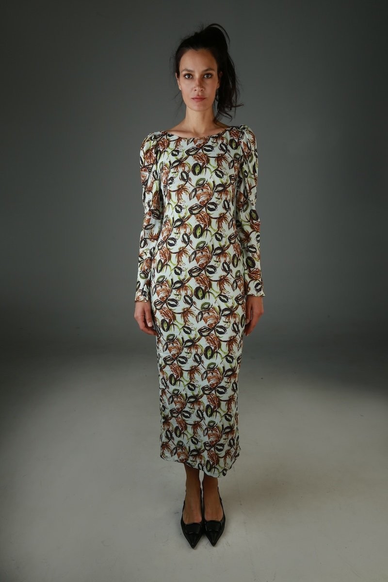 LAPPA Ženska midi haljina dugih rukava Stasha, Šarena