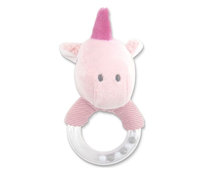 Lorelli Plišana igračka zvečka za bebe Unicorn, Roze