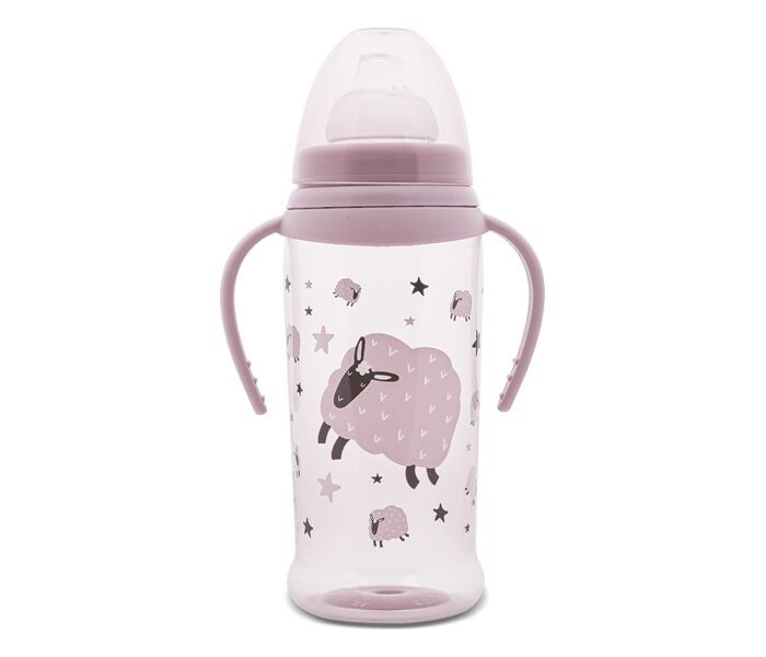 Lorelli Flašica za bebe sa ručkama i mekim kljunom My Friend, 350ml, Roze