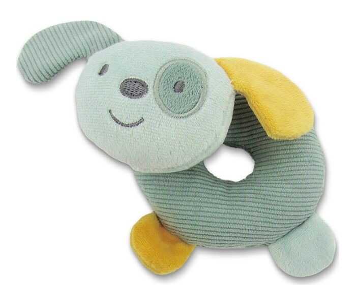 Lorelli Plišana igračka zvečka za bebe Dog, Zelena