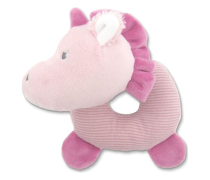 Lorelli Plišana igračka zvečka za bebe Unicorn, Roze