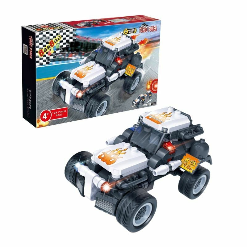 Ban Bao Igračka kocke Turbo Power Trkacki Džip, 128 delova