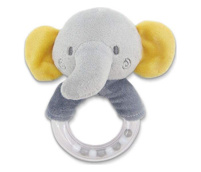 Lorelli Plišana igračka zvečka za bebe Elephant, Siva