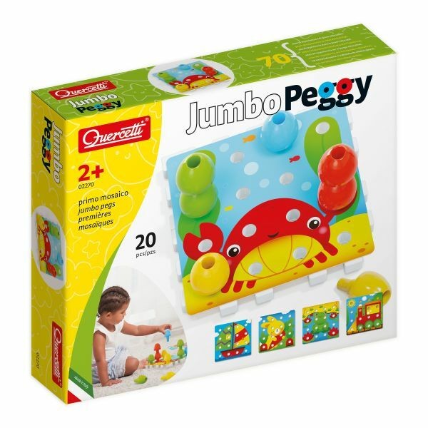 Quercetti Kreativni set Mozaik Jumbo Peggy, 20 delova