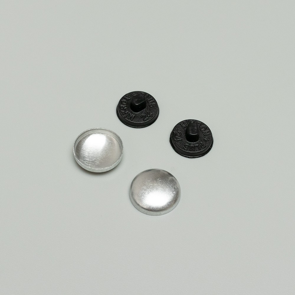 ARTFABRIC STORE Dugmad za presvlačenje, 16 mm, Crna, 50 komada