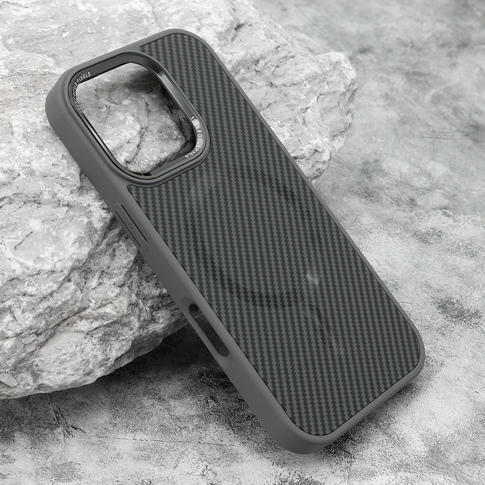 Maska za mobilni telefon iPhone 16 Pro CARBON, Magsafe, Siva