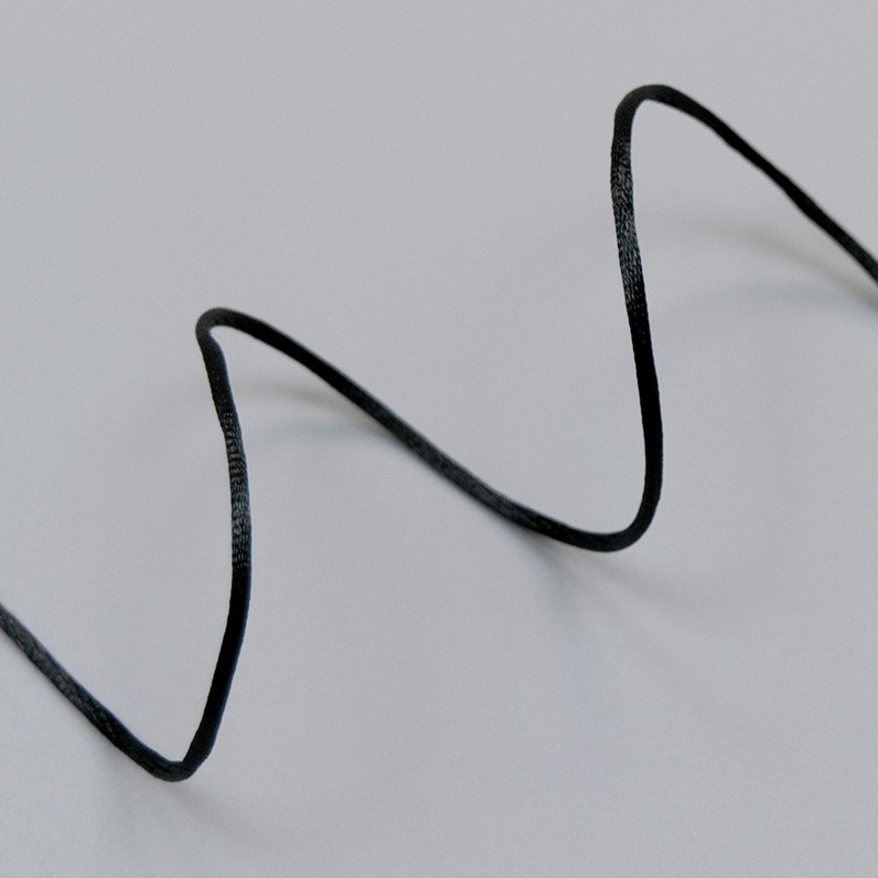 ARTFABRIC STORE Satenska traka, Crna, 2 mm, 10m