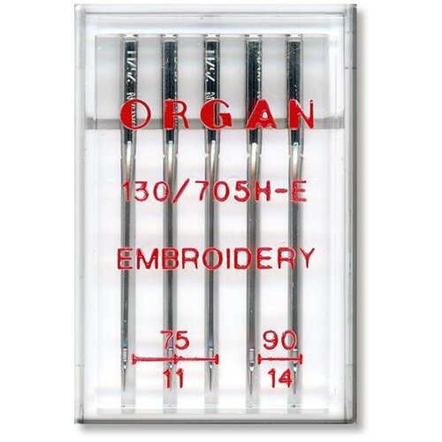 ORGAN Embroidery Mix Mašinske igle za vez mašine NM 75-90 130/705H