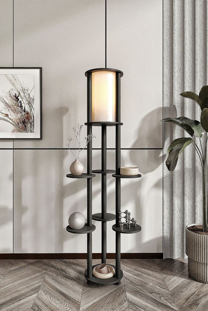 Opviq Podna lampa Volante, 150 cm, Crna