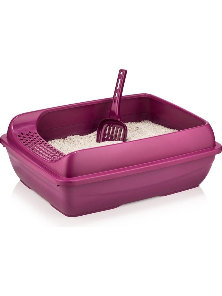 Paws & Whiskers Otvoreni toalet za mačke 5098-5, Ljubičasta