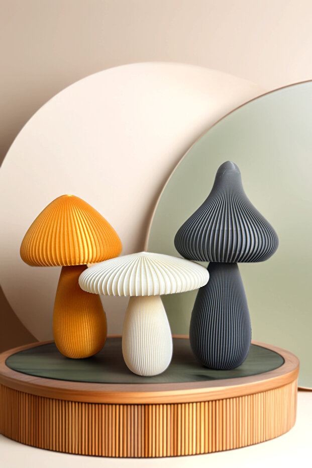 Aberto Design Set pečuraka, 3 komada, Šarene