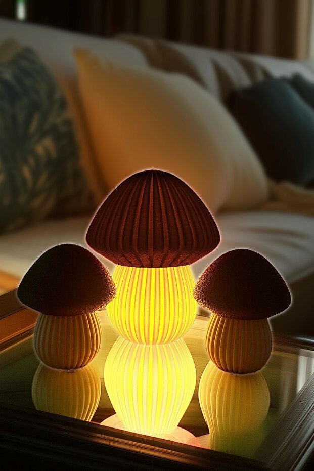 Aberto Design Set pečuraka, 3 komada, Narandžasti