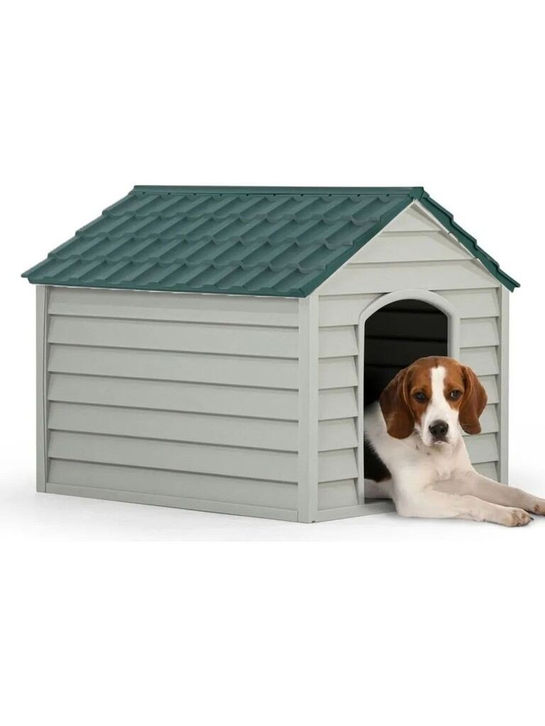 Paws & Whiskers Kućica za pse 5100-3, 76x64x62 cm, Zeleno-siva