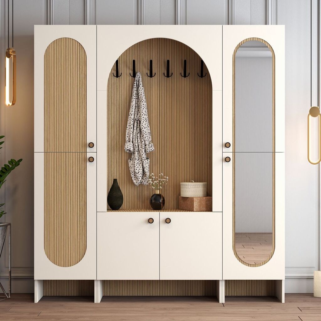 Hanah Home Čiviluk Palermo Klm, 180x 200,6x 37 cm, Krem