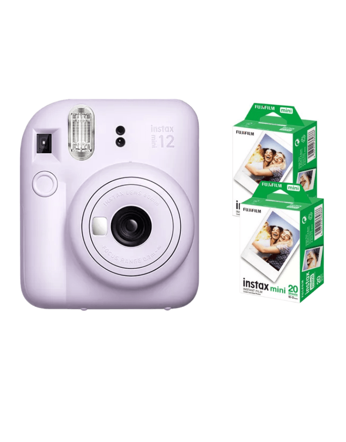 FujiFilm Fotoaparat Instax Mini 12  Lilac Purple Bundle + 2 filma