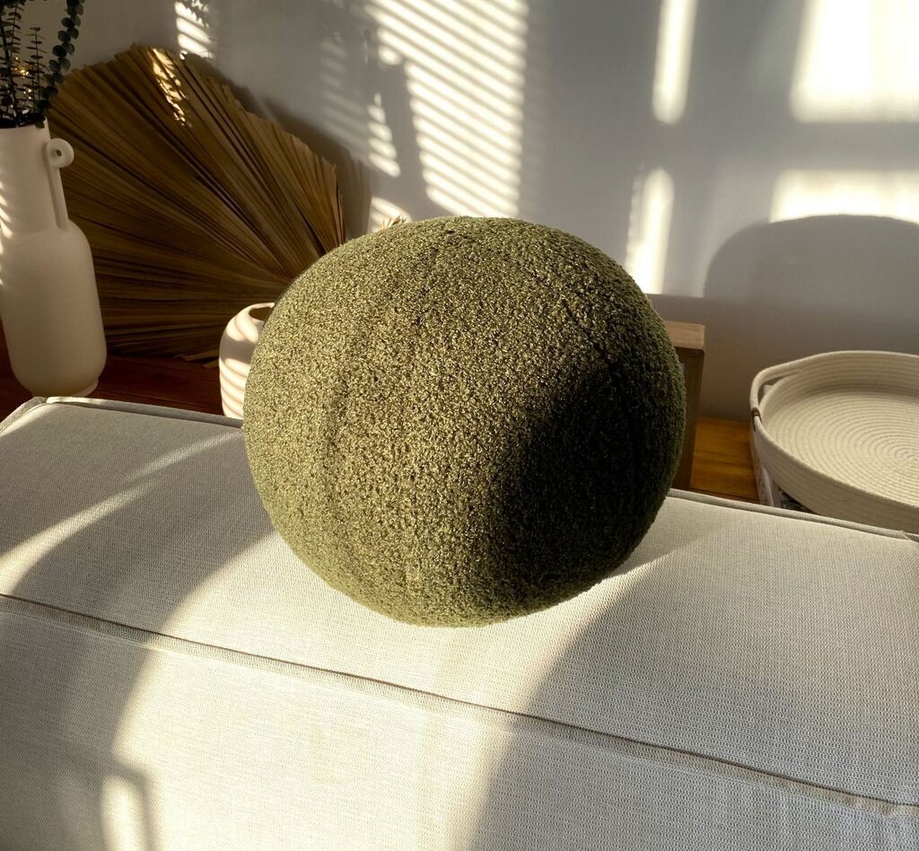 Aberto Design Ukrasni jastuk Teddy Top 25, 25 x 25 x 25 cm, Kaki