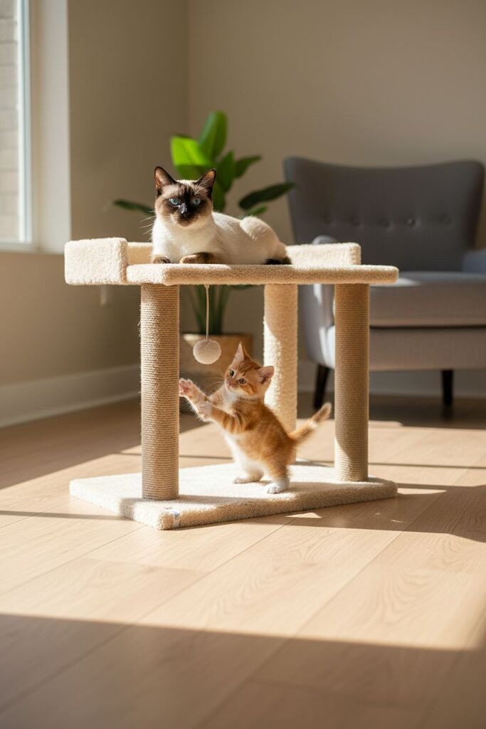 Paws & Whiskers Grebalica za mačke Liya, Bež