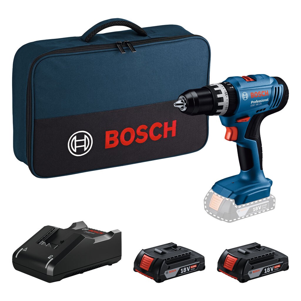 Bosch Aku udarna bušilica odvijač GSB 18V-25, 2x 2.0Ah 06019K9306