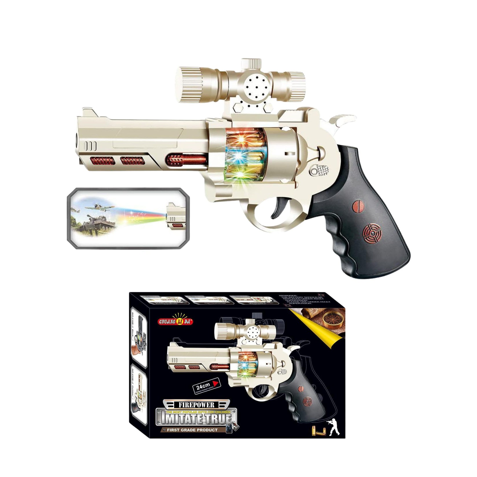 SPINO Dečija igračka Pištolj sa zvučnim i svetlosnim efektima